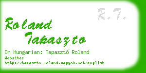 roland tapaszto business card
