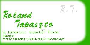 roland tapaszto business card